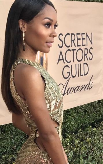 LOS ANGELES, CA - JANUARY 21: E! News co-anchor Zuri Hall attends The 24th Annual Screen Actors Guild Awards at The Shrine Auditorium on January 21, 2018 in Los Angeles, California. 25650_015 () 